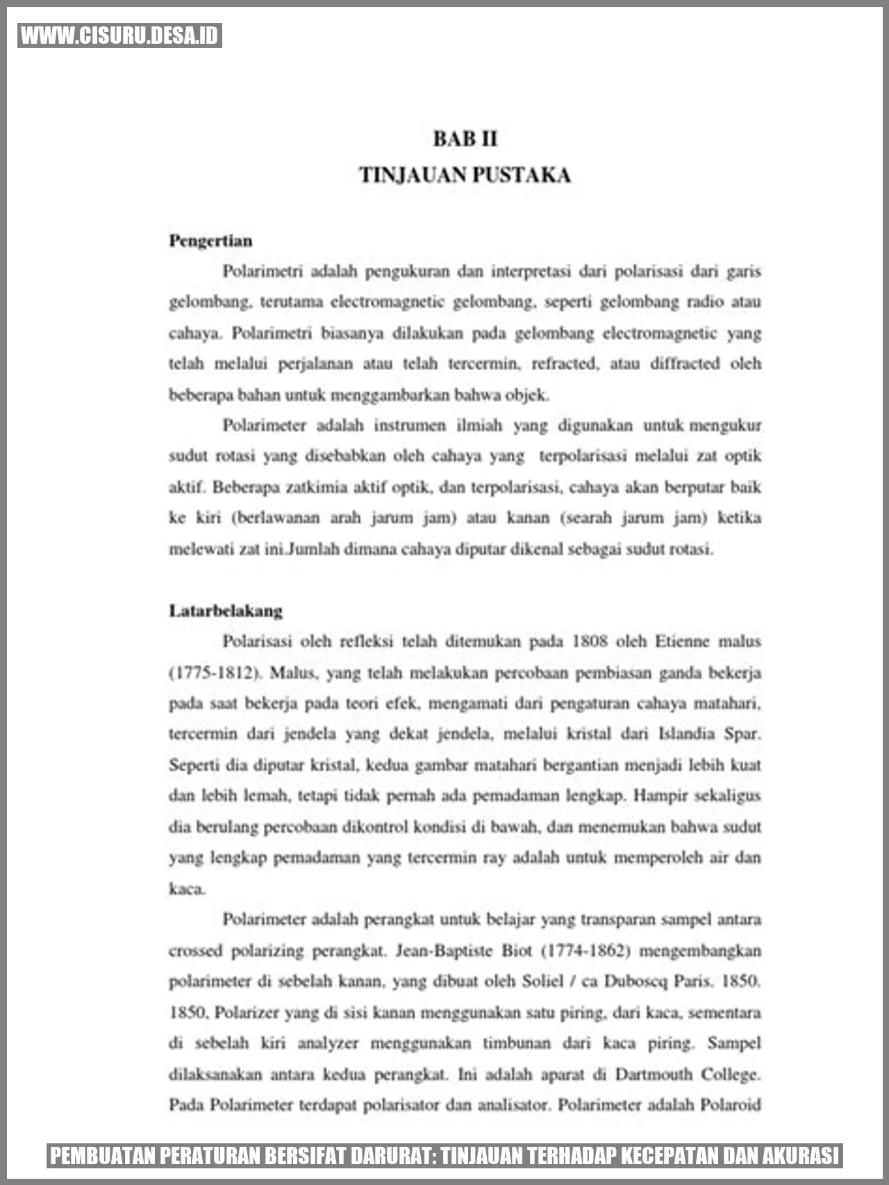 Pembuatan Peraturan Bersifat Darurat