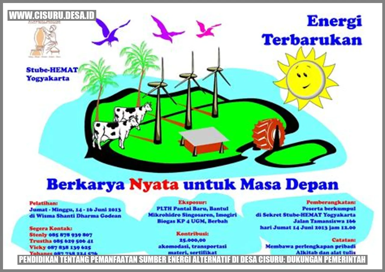 Pendidikan tentang Pemanfaatan Sumber Energi Alternatif di Desa Cisuru: Dukungan Pemerintah