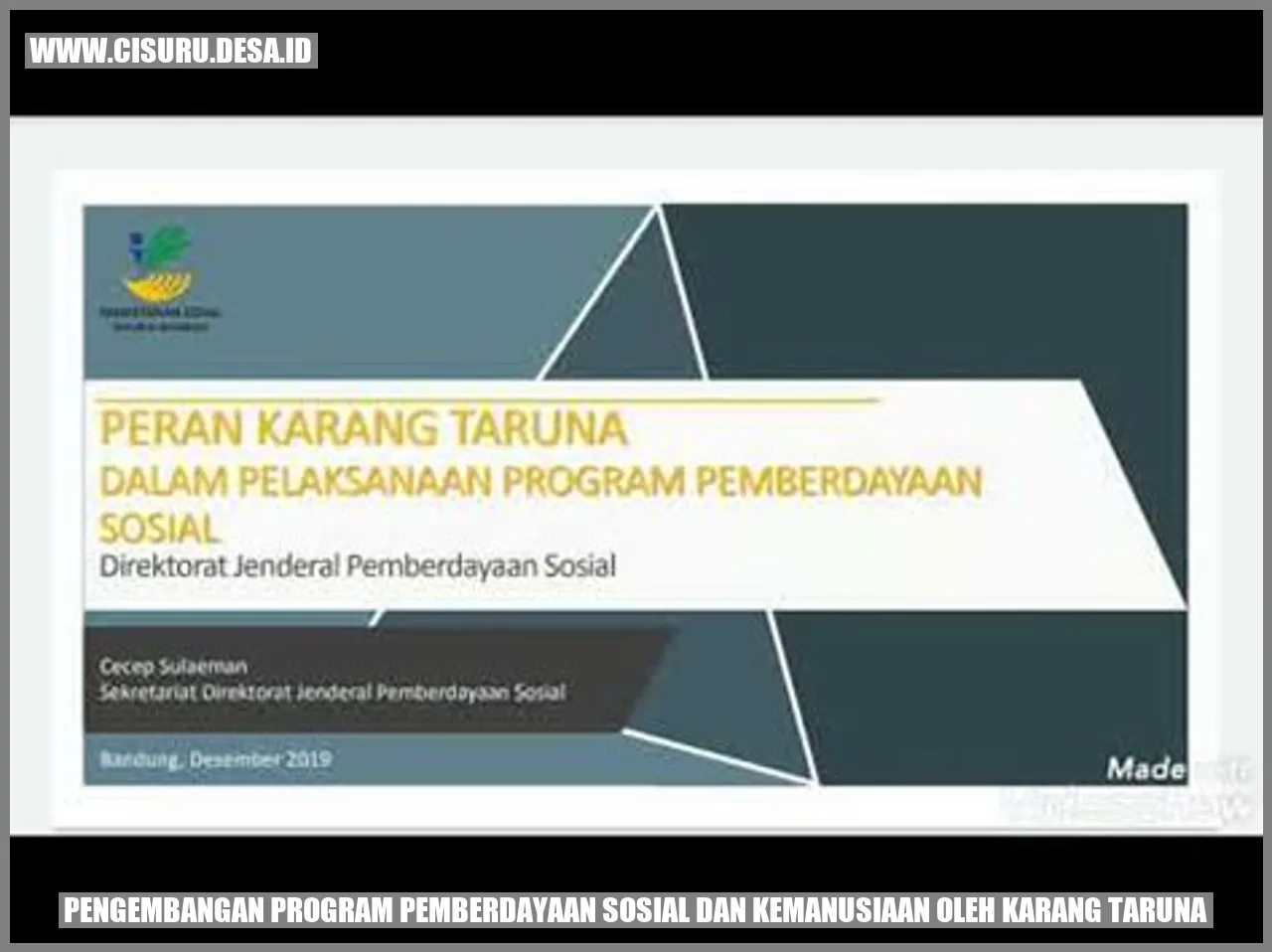 Gambar Pengembangan Program Pemberdayaan Sosial dan Kemanusiaan oleh Karang Taruna