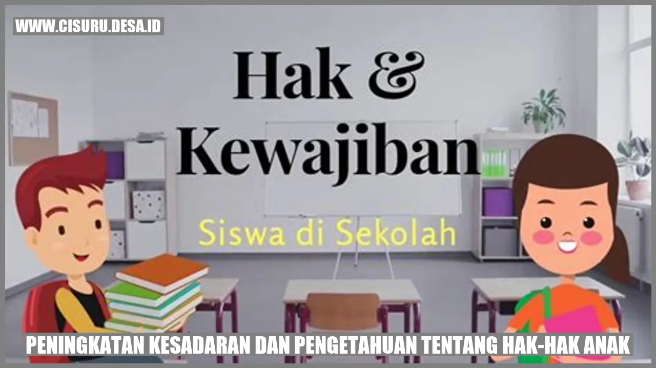 Peningkatan Kesadaran dan Pengetahuan tentang Hak-Hak Anak