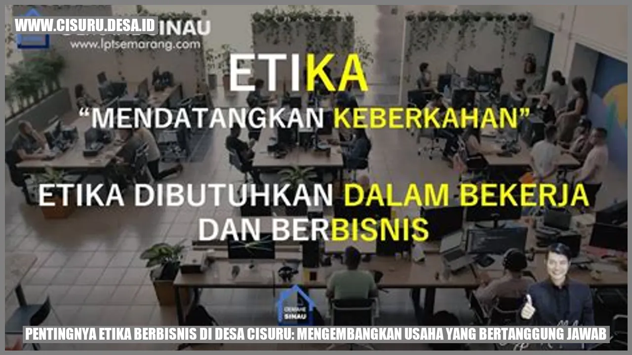 Etika Bisnis di Desa Cisuru