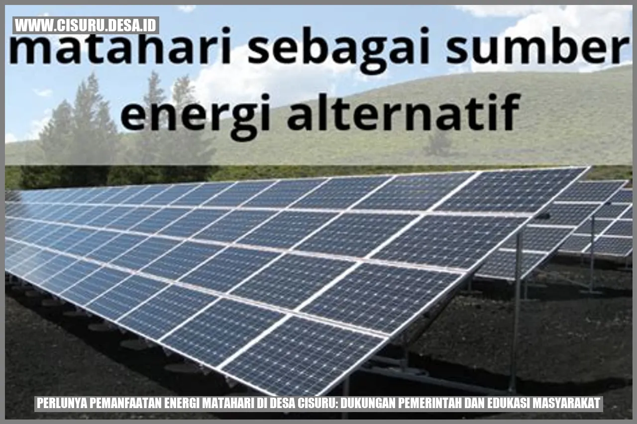 Energi Matahari di Desa Cisuru